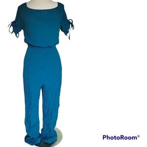 TACERA Teal Short Sleeve PantSuit - S